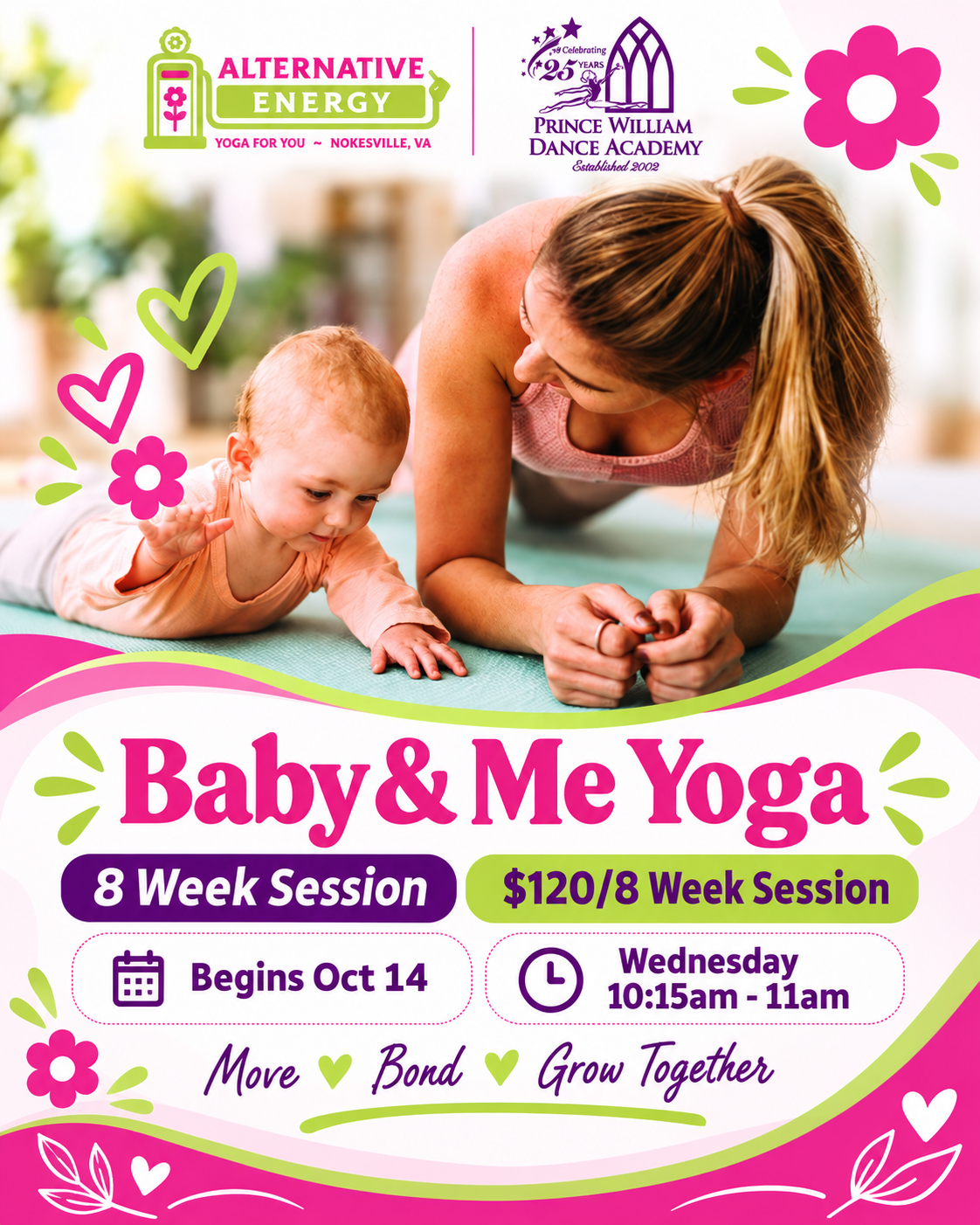 Mommy & Baby Yoga Classes at Prince William Dance Academy in Nokesville, VA