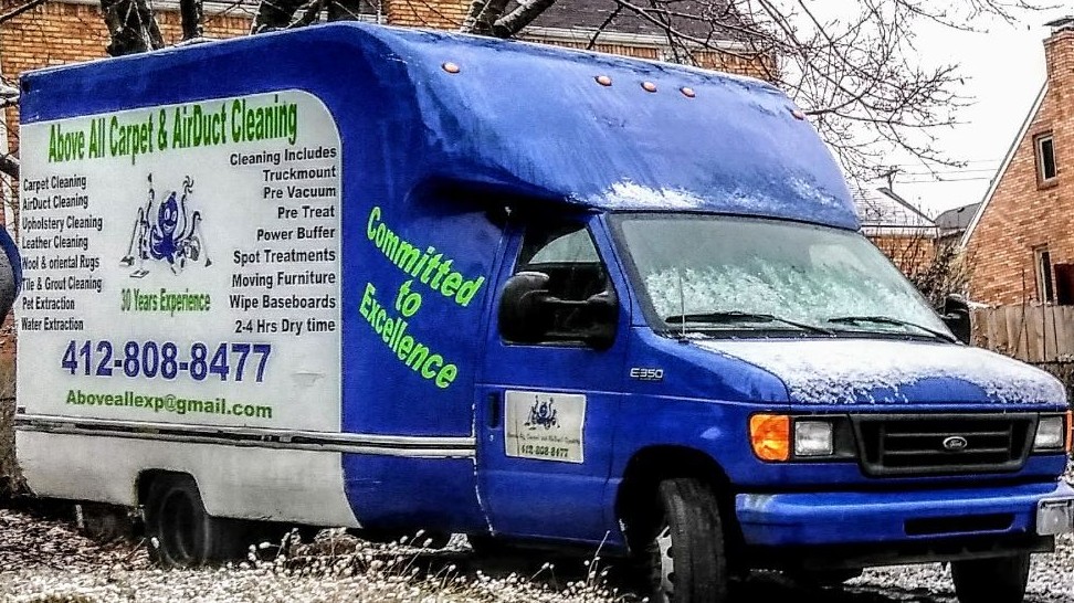 Above All Carpet and AirDuct Cleaning service truck Pittsburgh PA