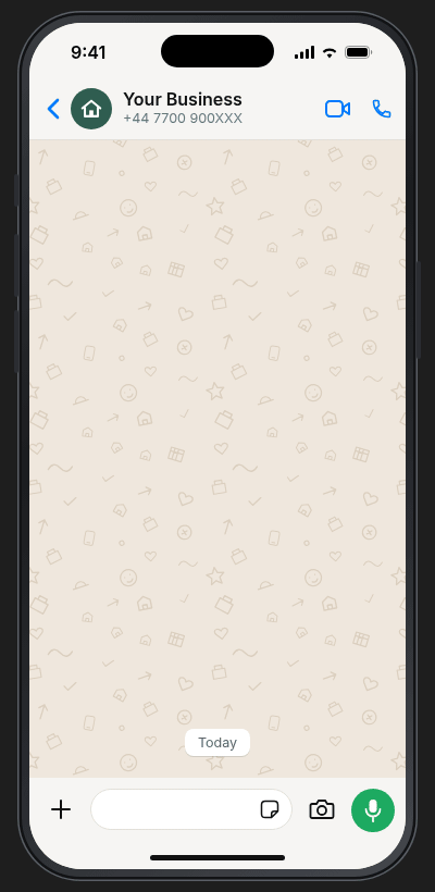 WhatsApp video message on a phone