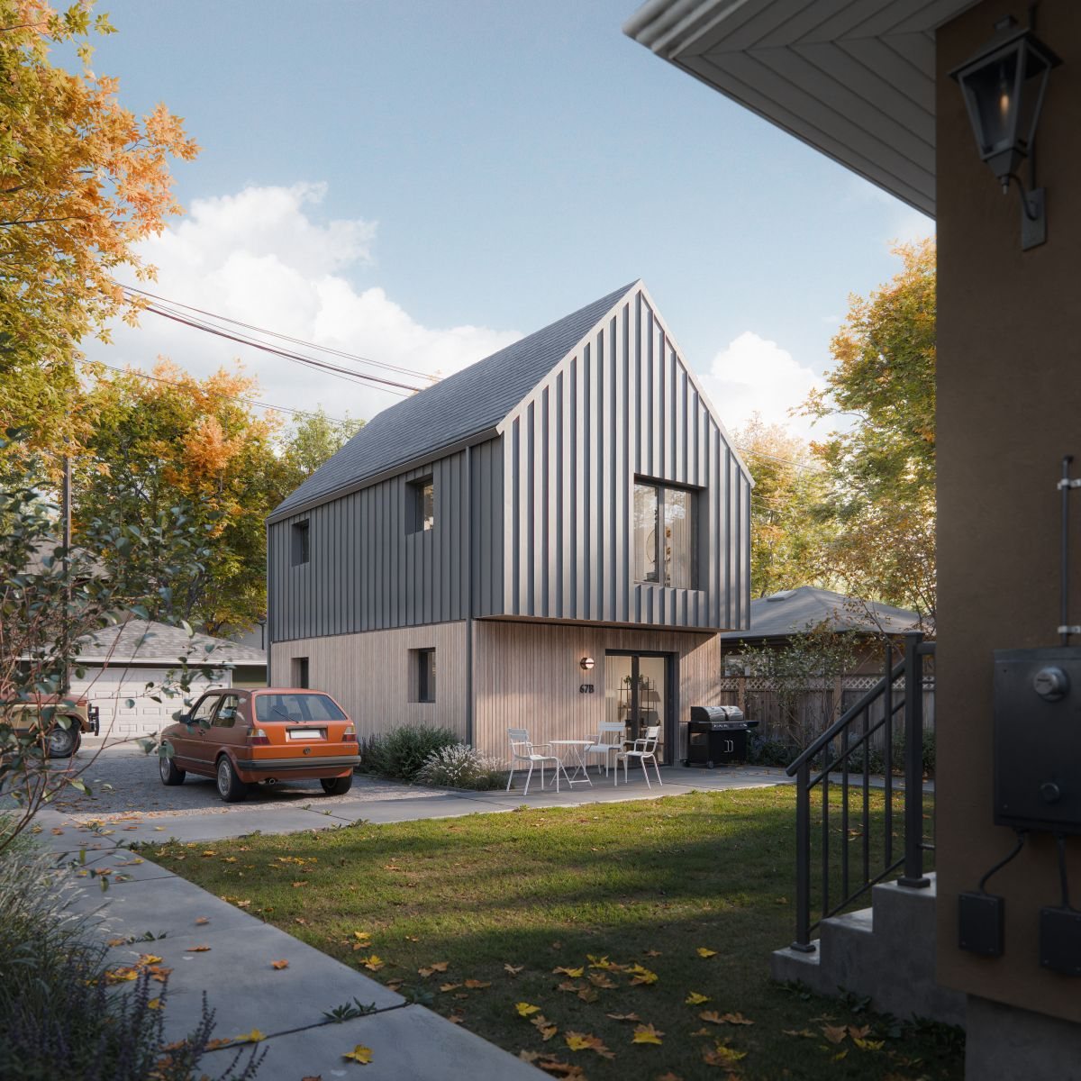 Rendering of a compact two-storey detached home