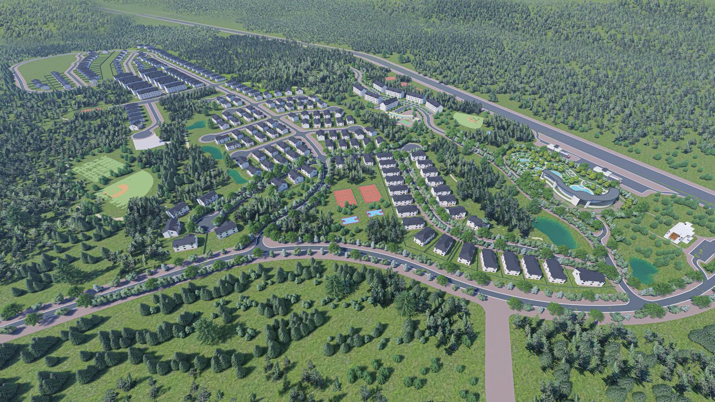 301-acre master plan rendering