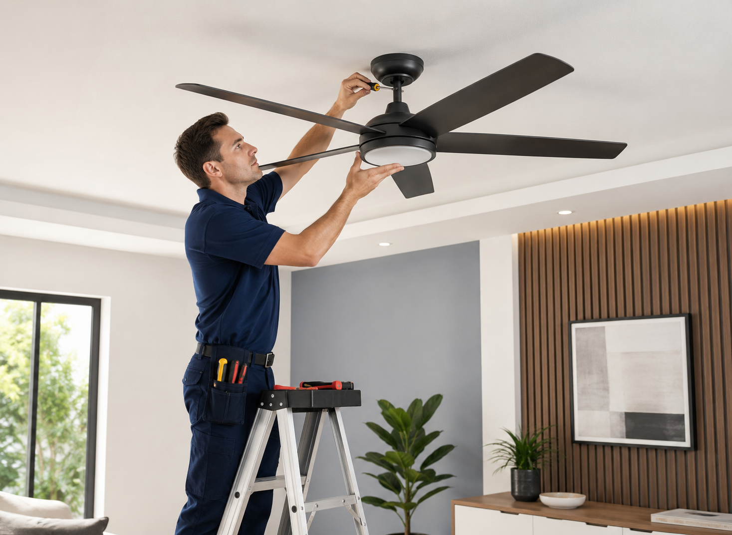 Ceiling fan installation service in San Antonio by 4MyCasa