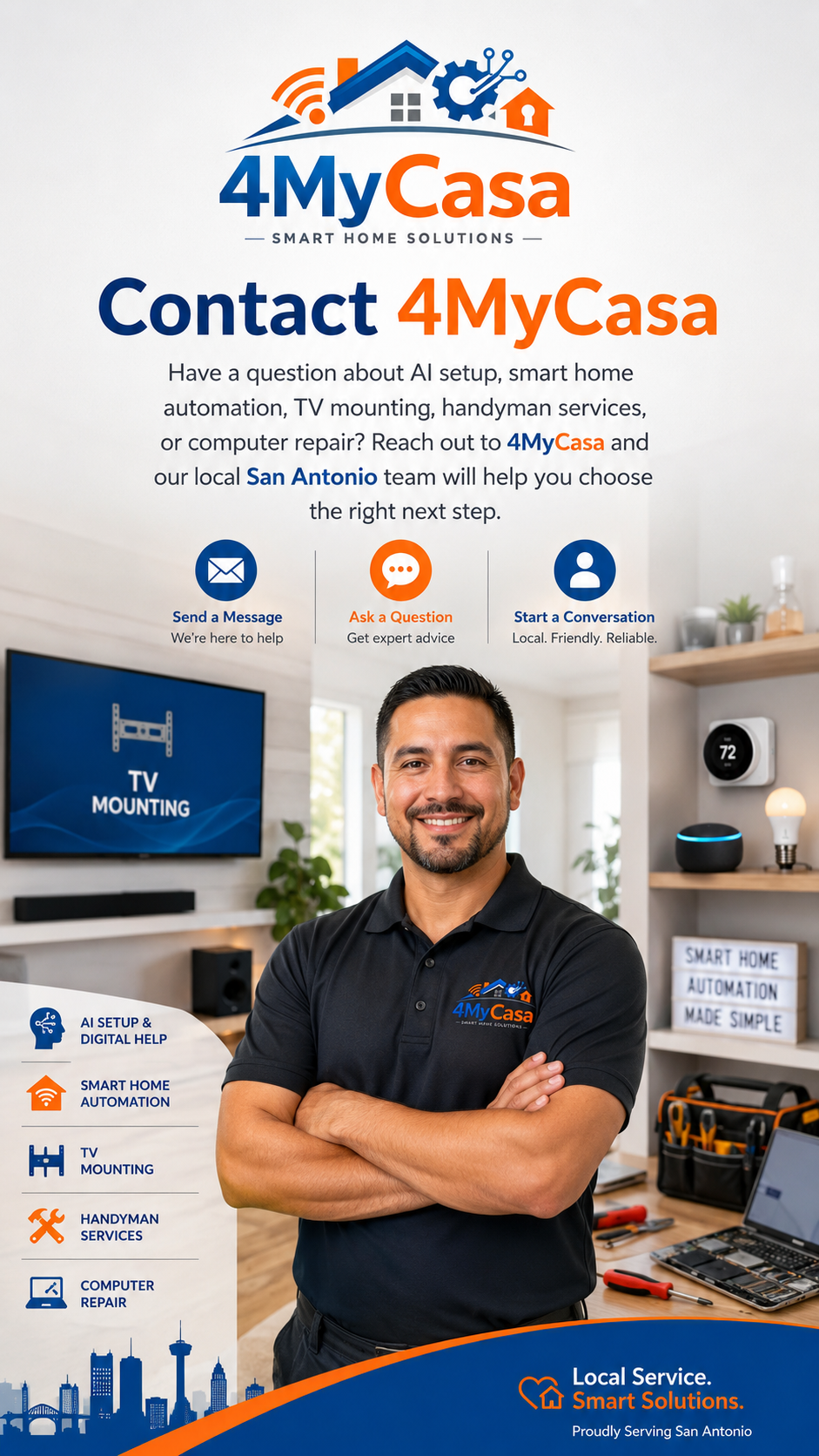 4MyCasa office and technology service support in San Antonio Texas