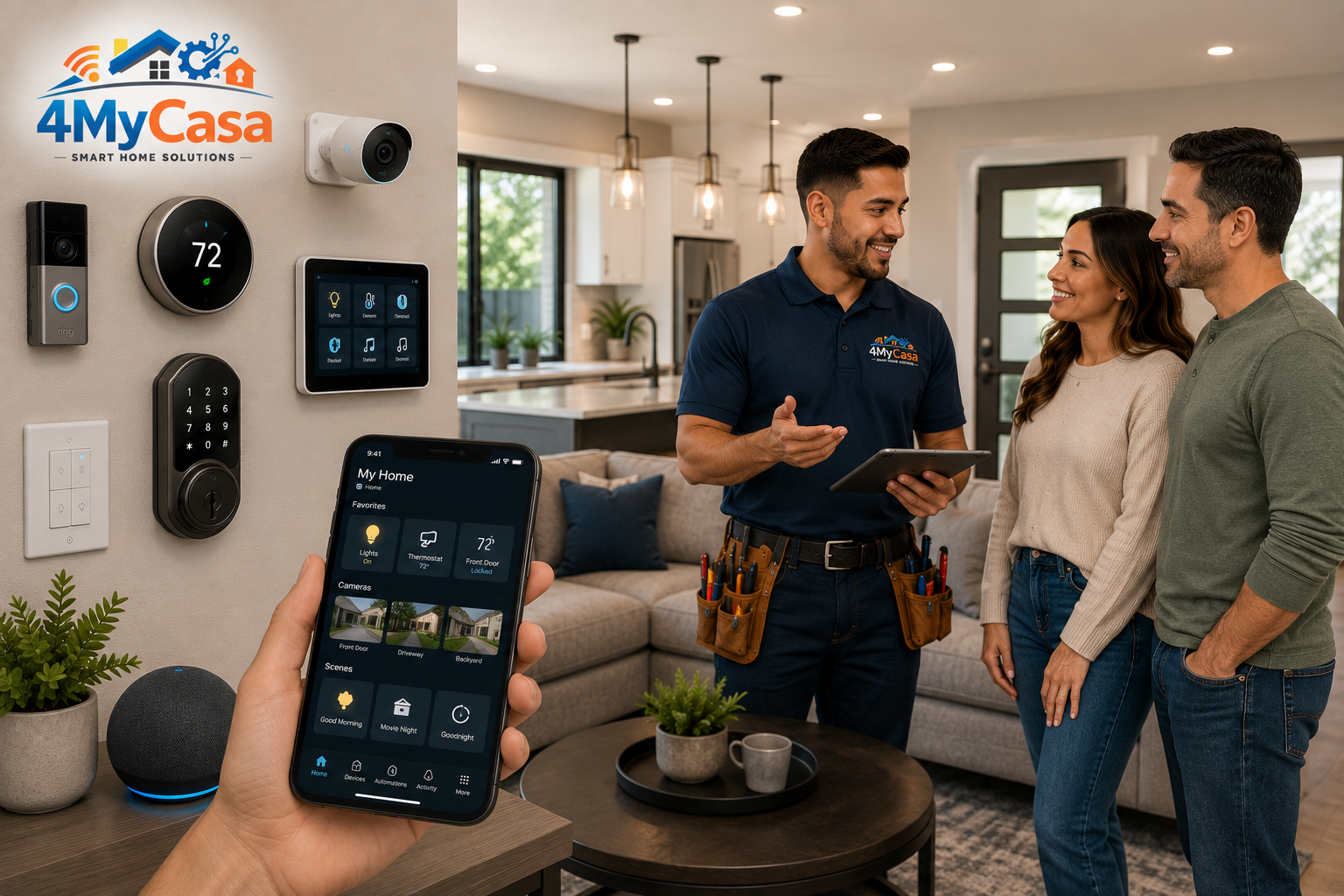 4MyCasa smart home installation process in San Antonio