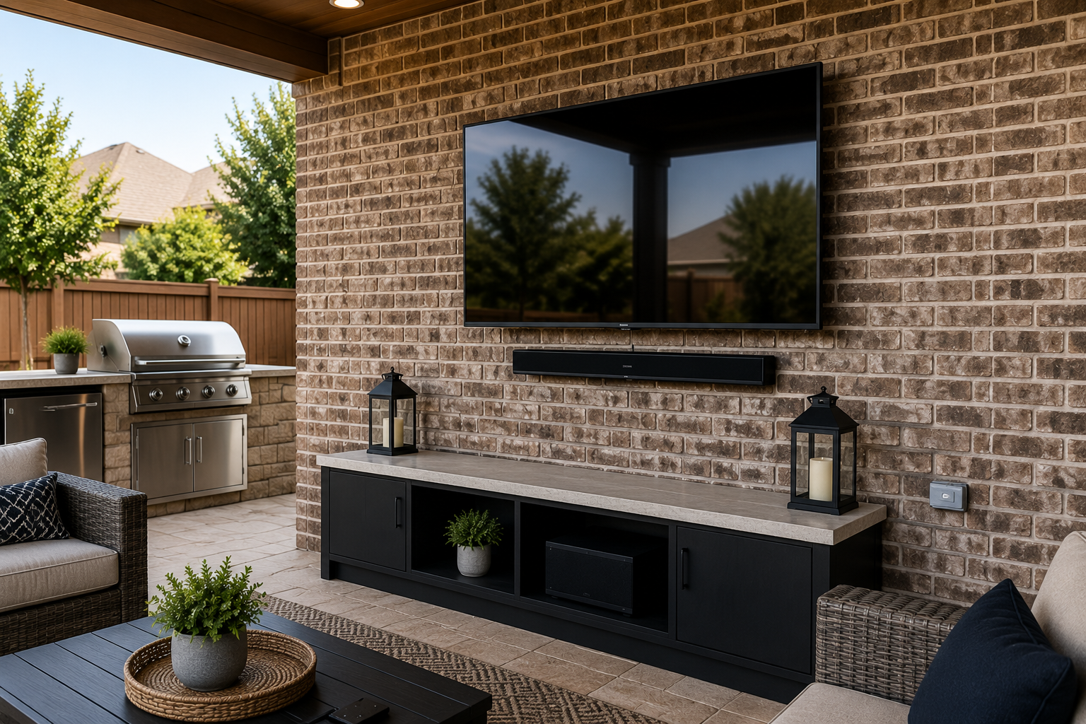 Outdoor TV installation