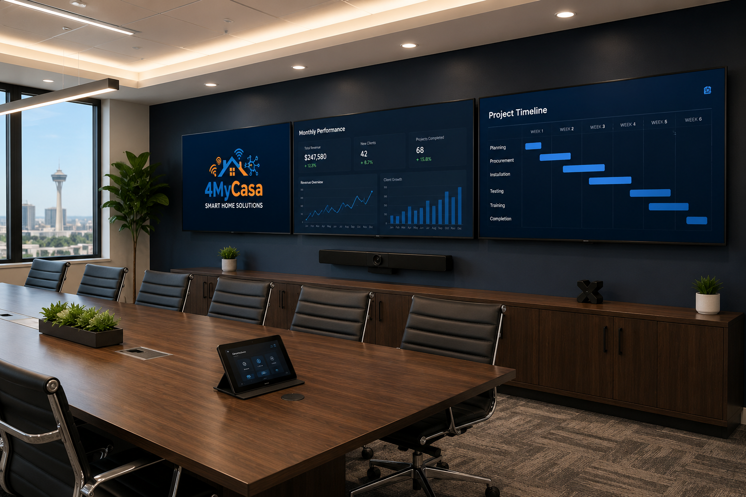 Office TV mounting