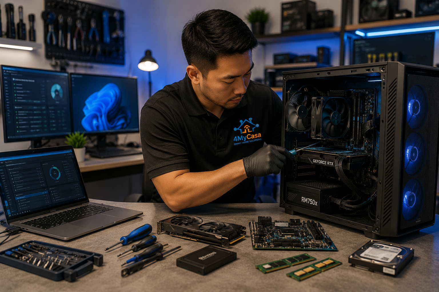 Professional computer repair services by 4MyCasa in San Antonio