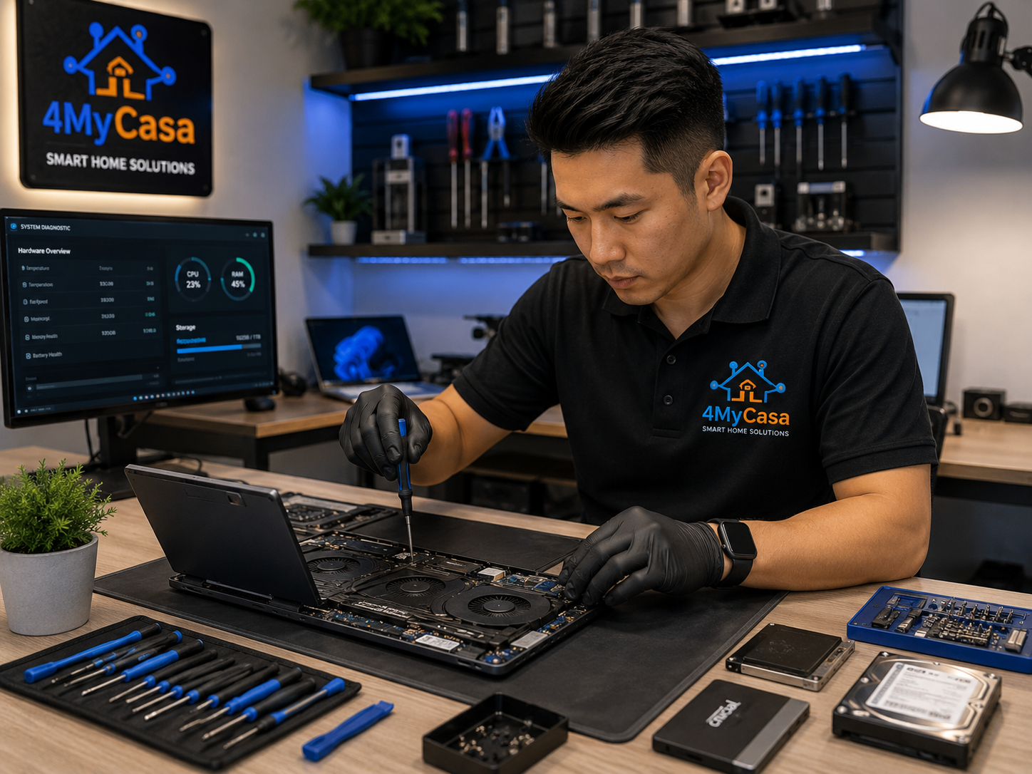 Laptop repair services in San Antonio by 4MyCasa