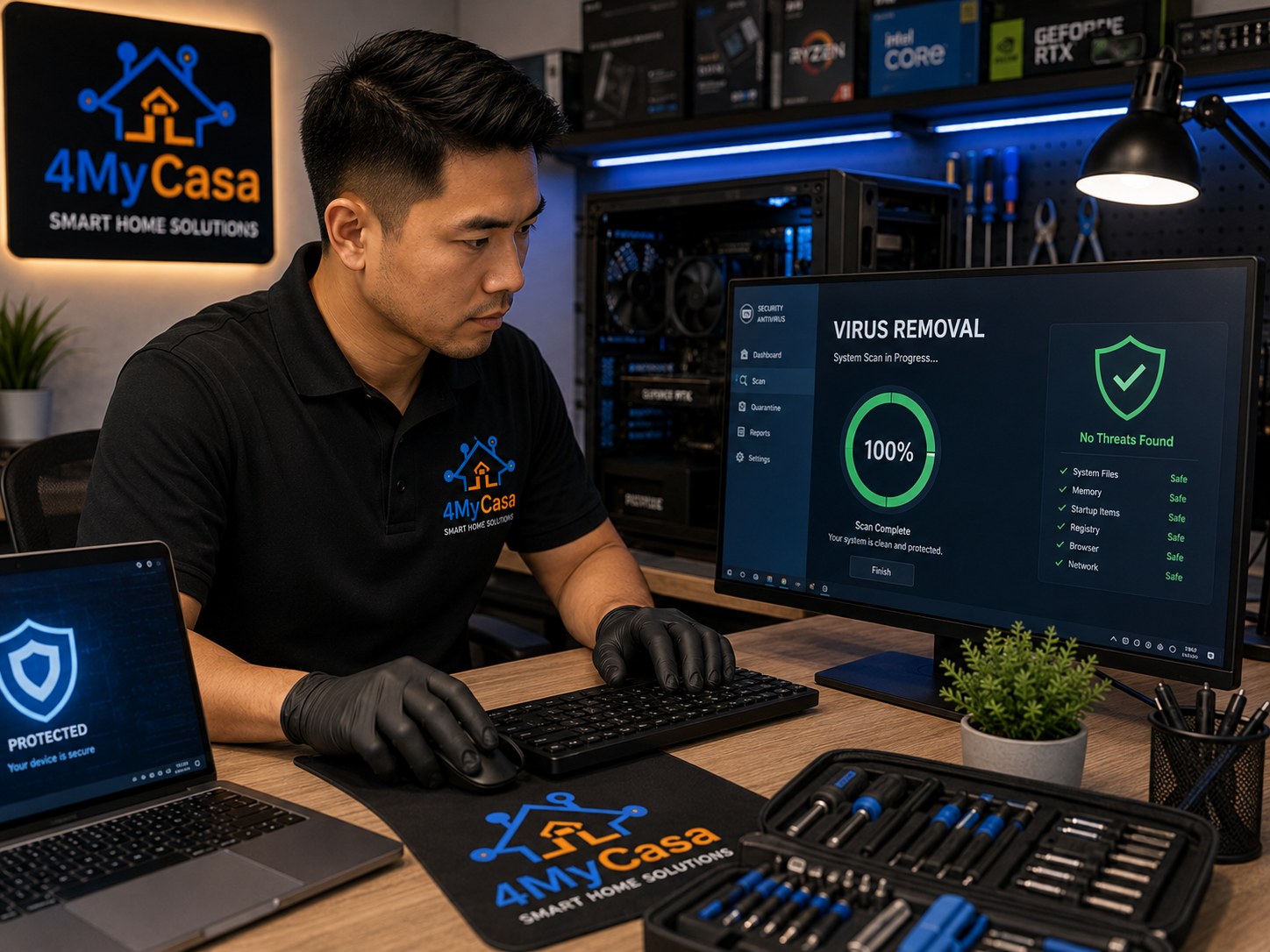 Virus removal and malware cleanup in San Antonio by 4MyCasa