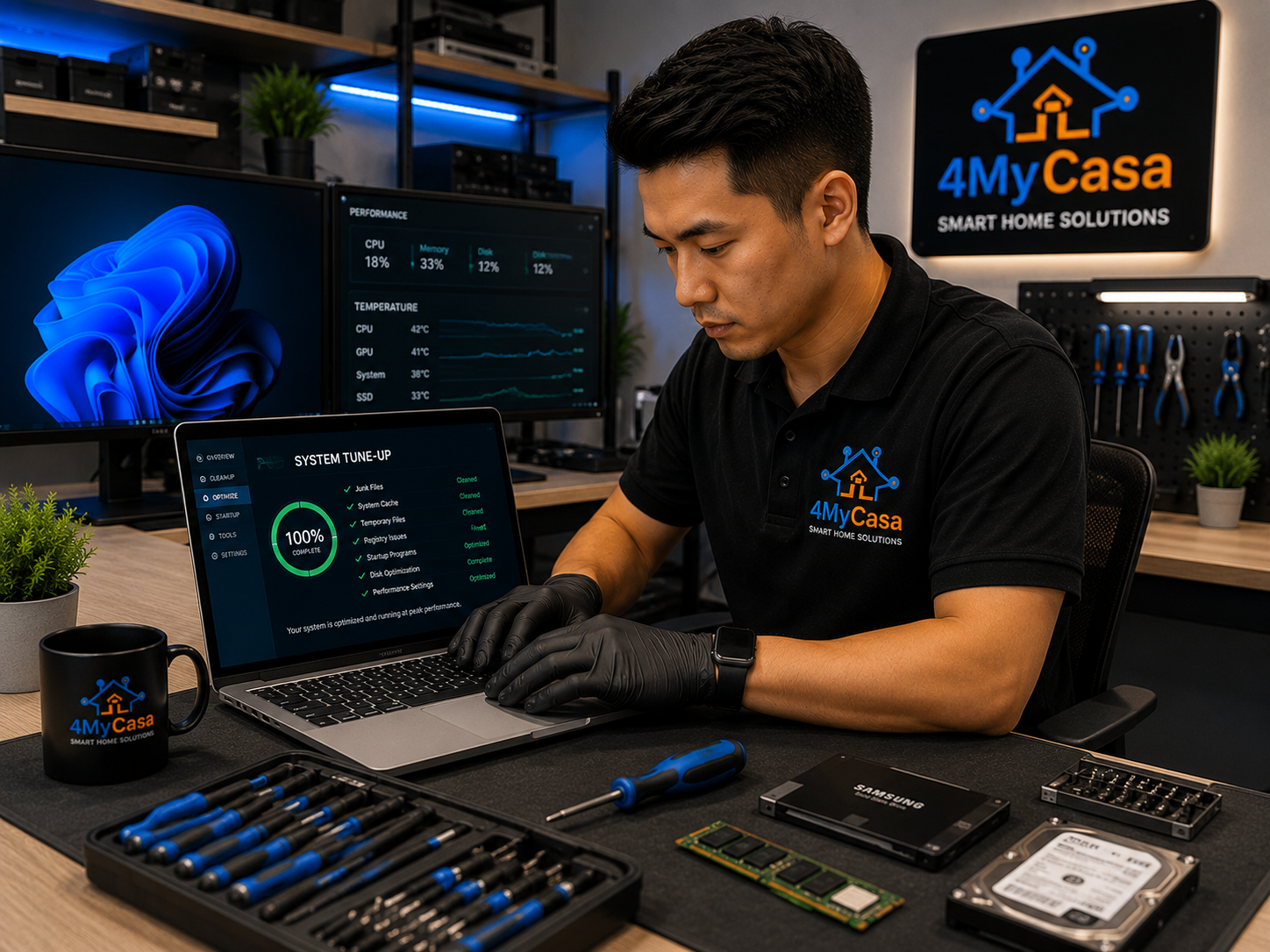 Computer tune up and performance optimization in San Antonio