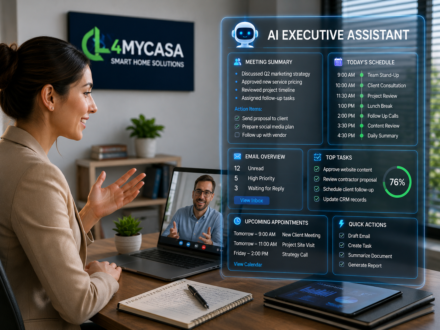 AI task organization and project support