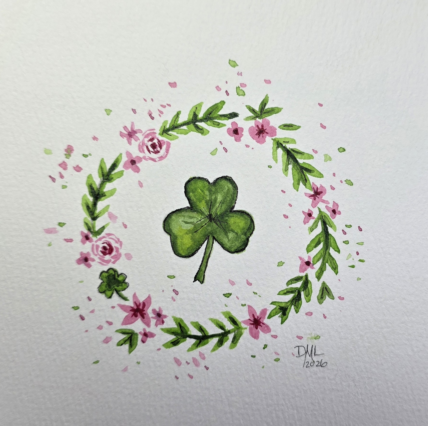 Watercolor Shamrock Painting for Beginners