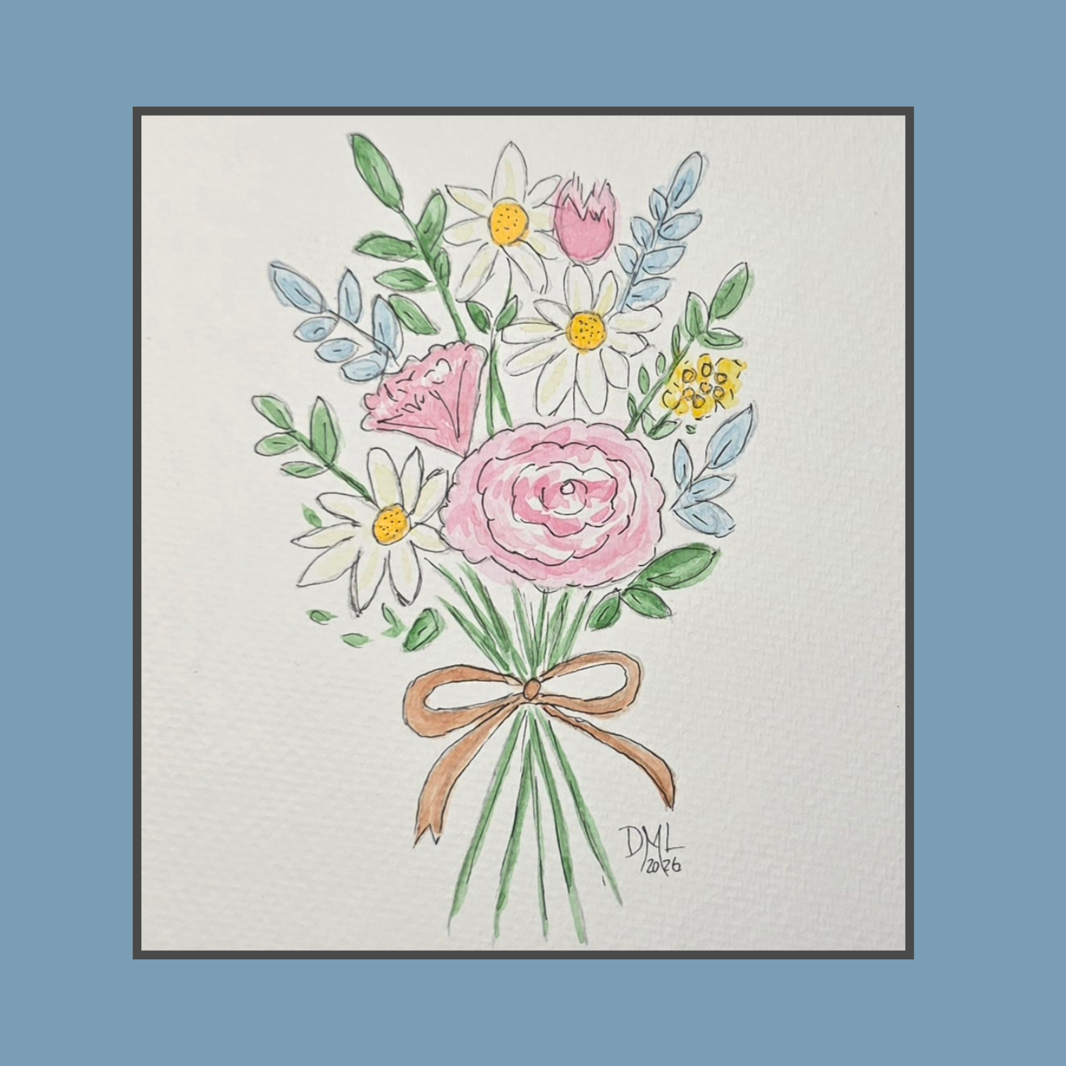 Mother's Day watercolor card