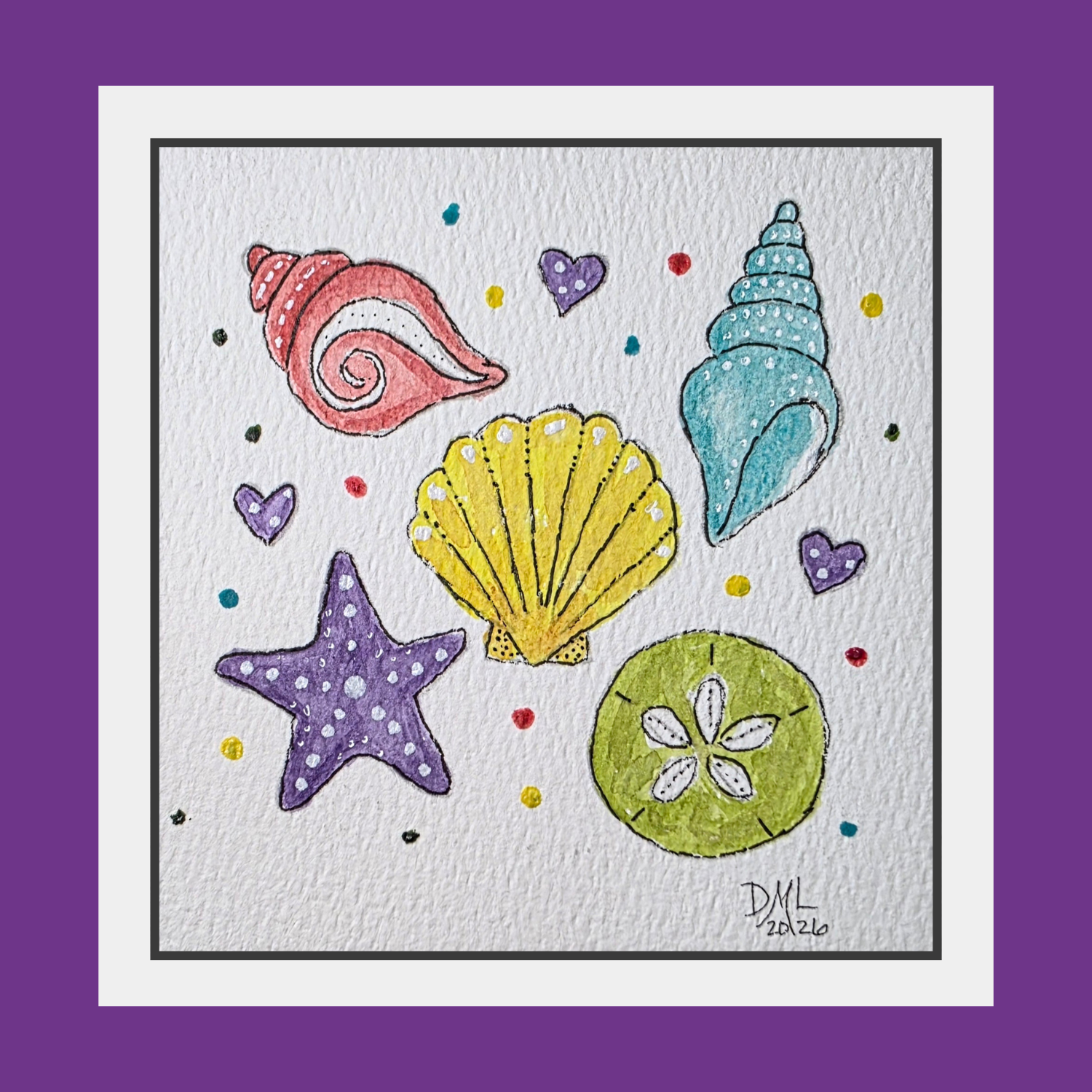 beginner watercolor colorful seashells beginner watercolor colorful seashells