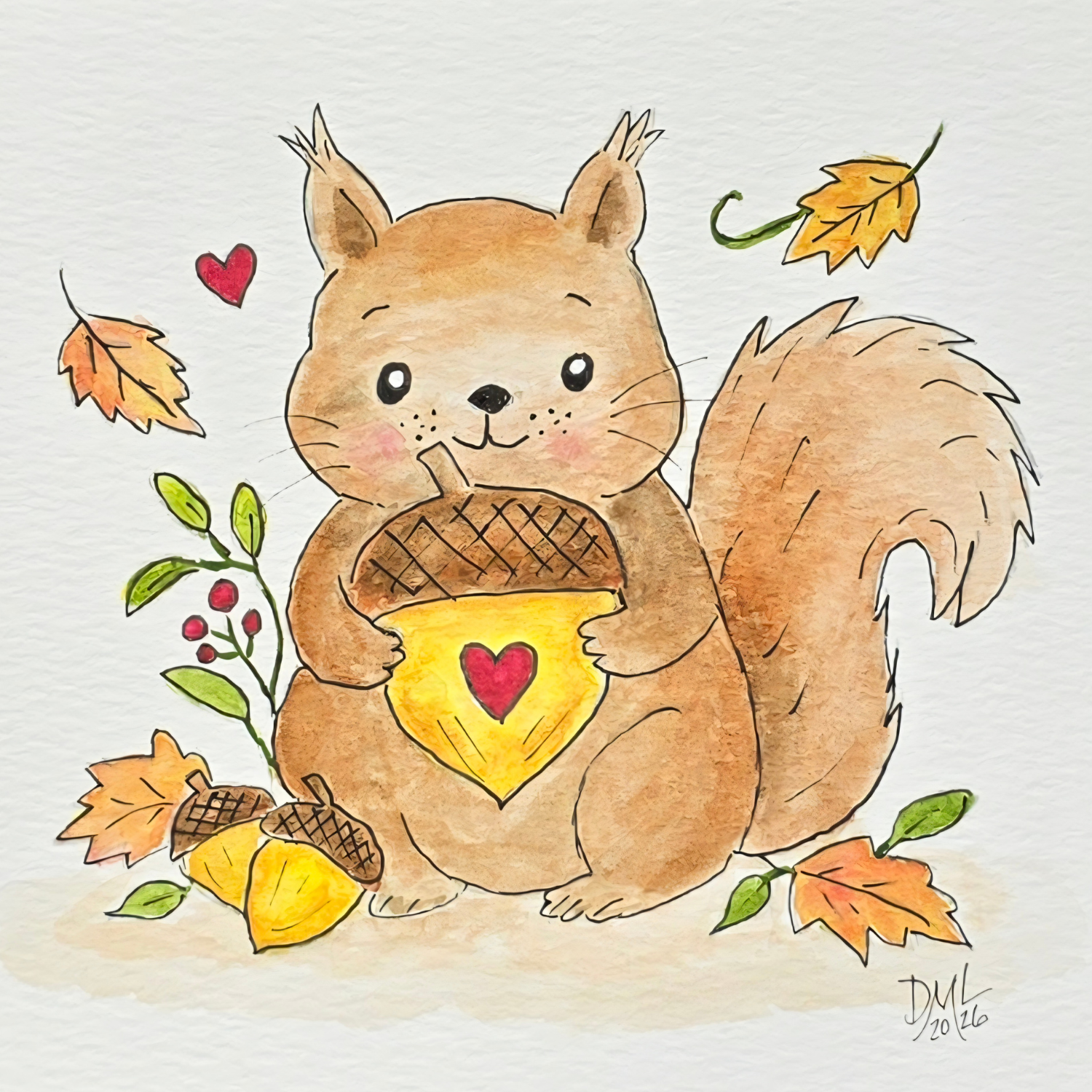 Easy Squirrel Watercolor Tutorial for Beginners