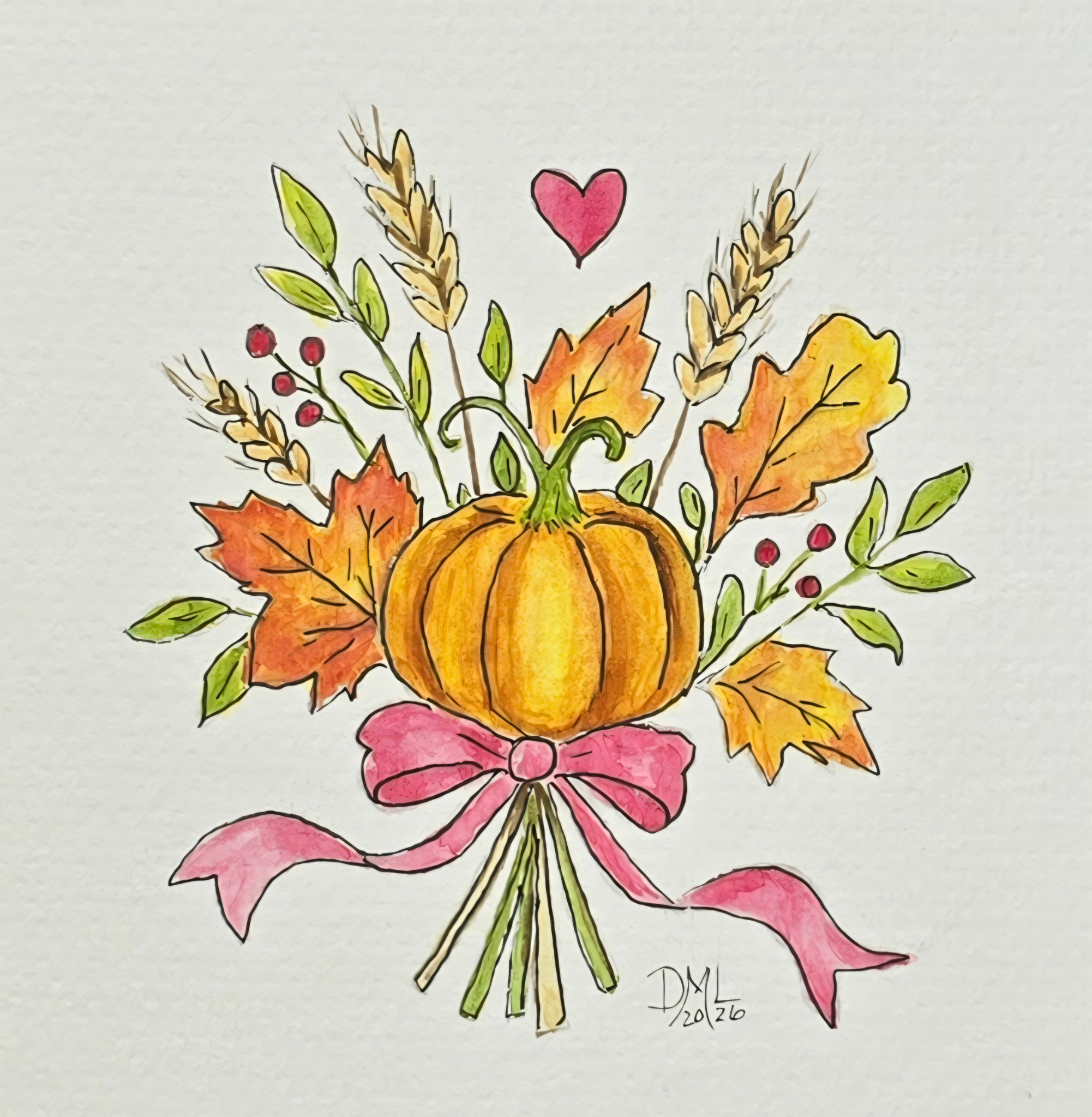 Gathered with Love: An Easy Harvest Bouquet Watercolor Tutorial for Beginners
