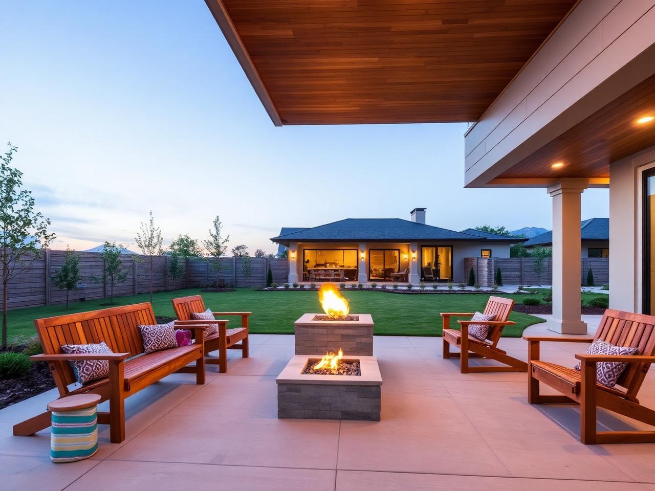 Evening Fire-Pit Patio