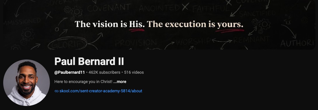 Paul Bernard II channel, 462K subscribers