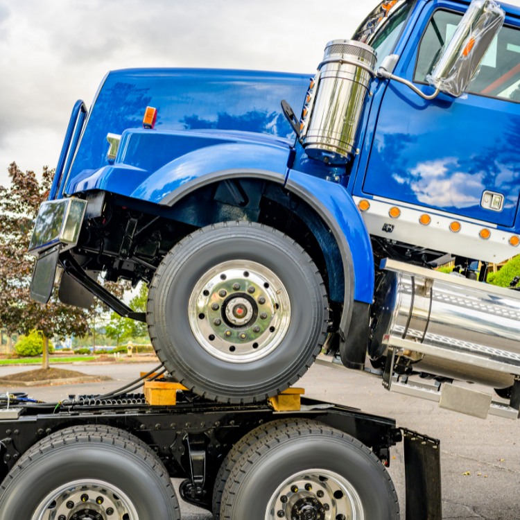 Semi truck towing