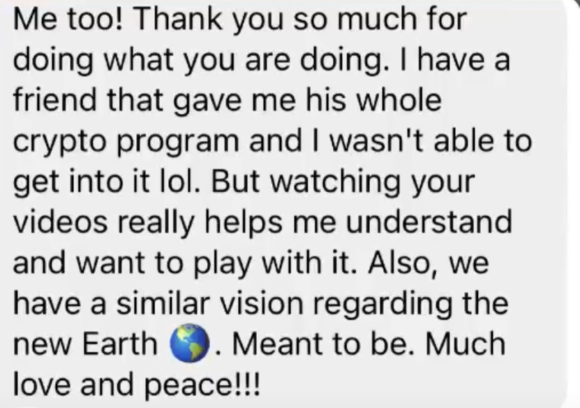 Community testimonial