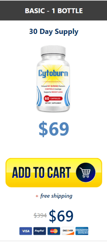 Cytoburn 1 bottle price $69