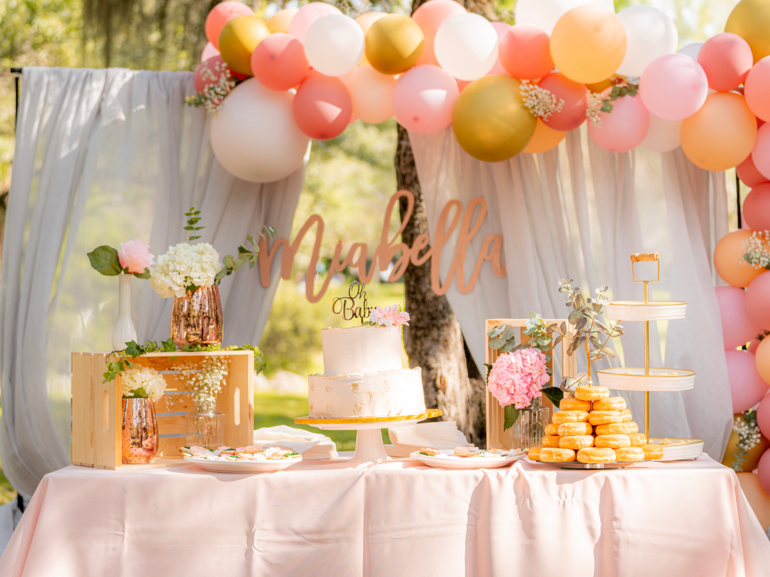 baby shower in the garden