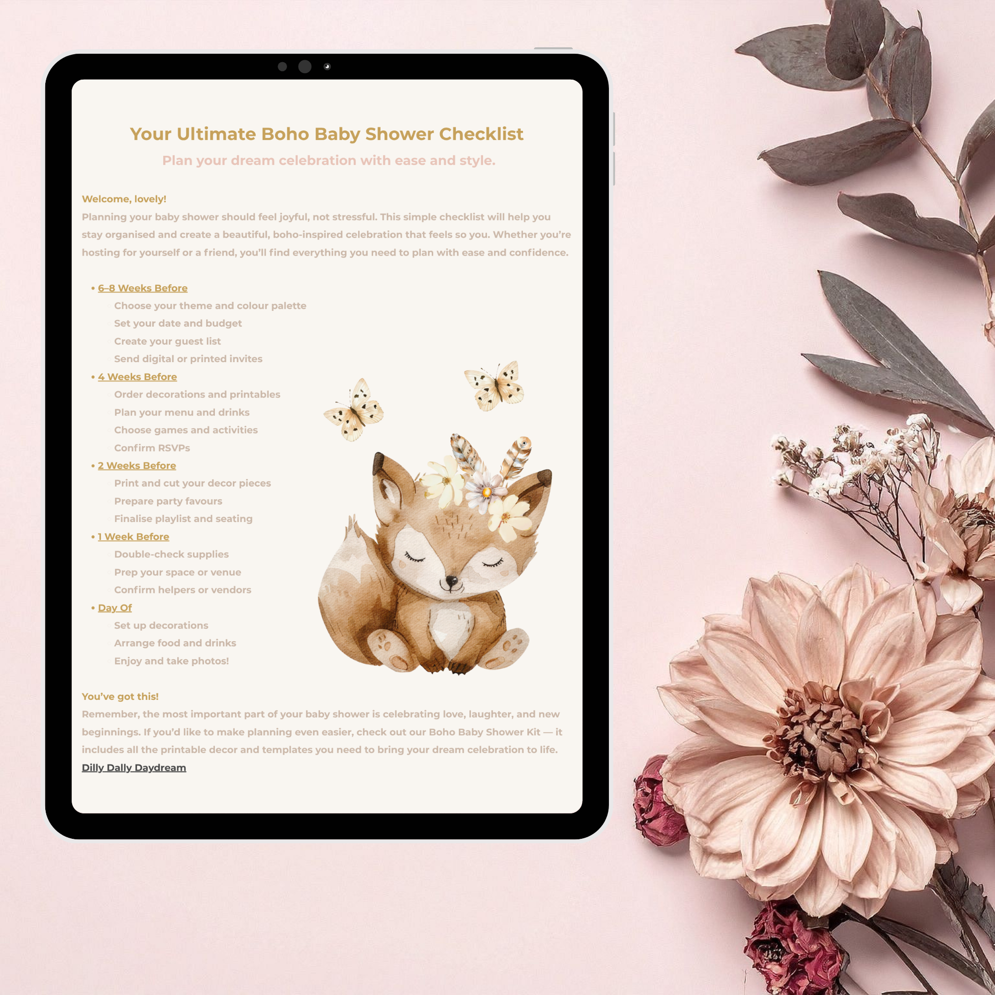 free printable baby shower checklist 