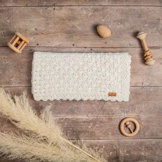 handmade bamboo baby blanket in soft cream colour handmade bamboo baby blanket in soft cream colour