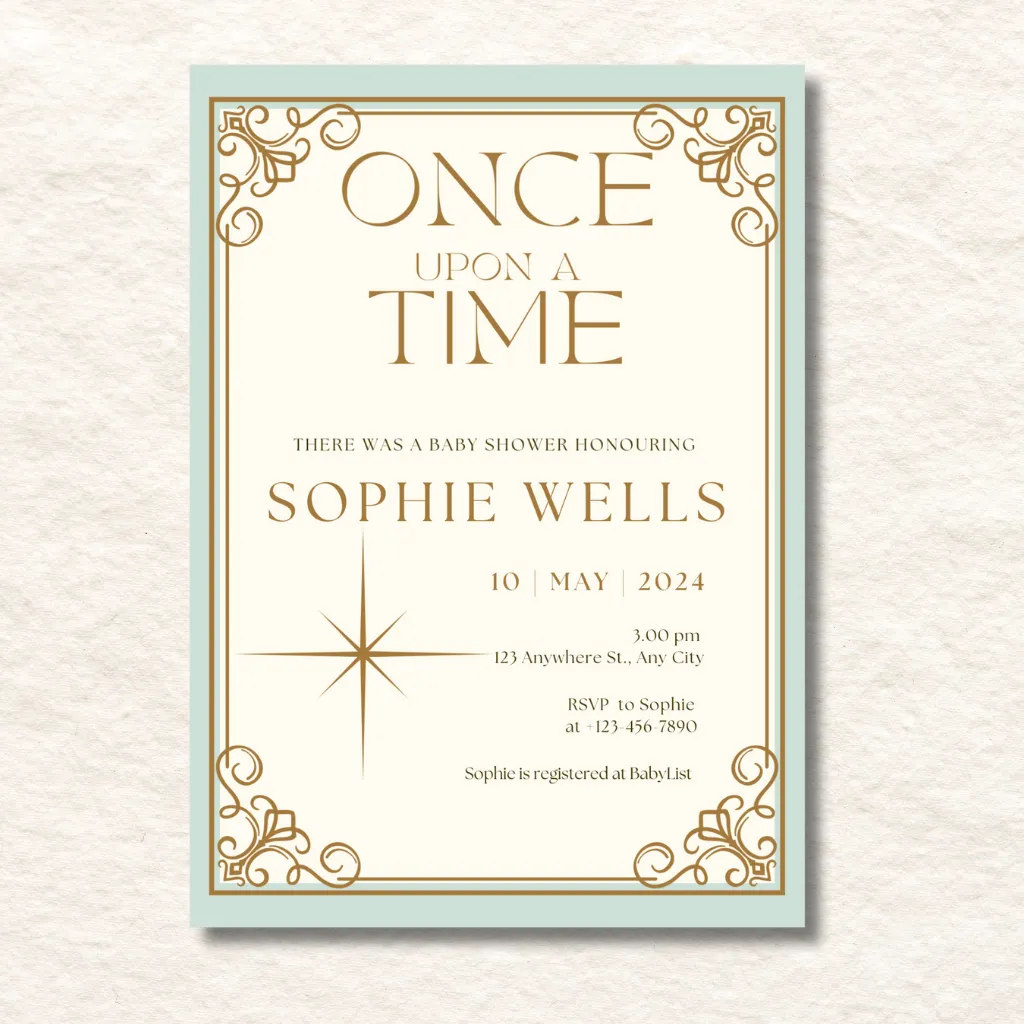 once upon a time invitation once upon a time invitation
