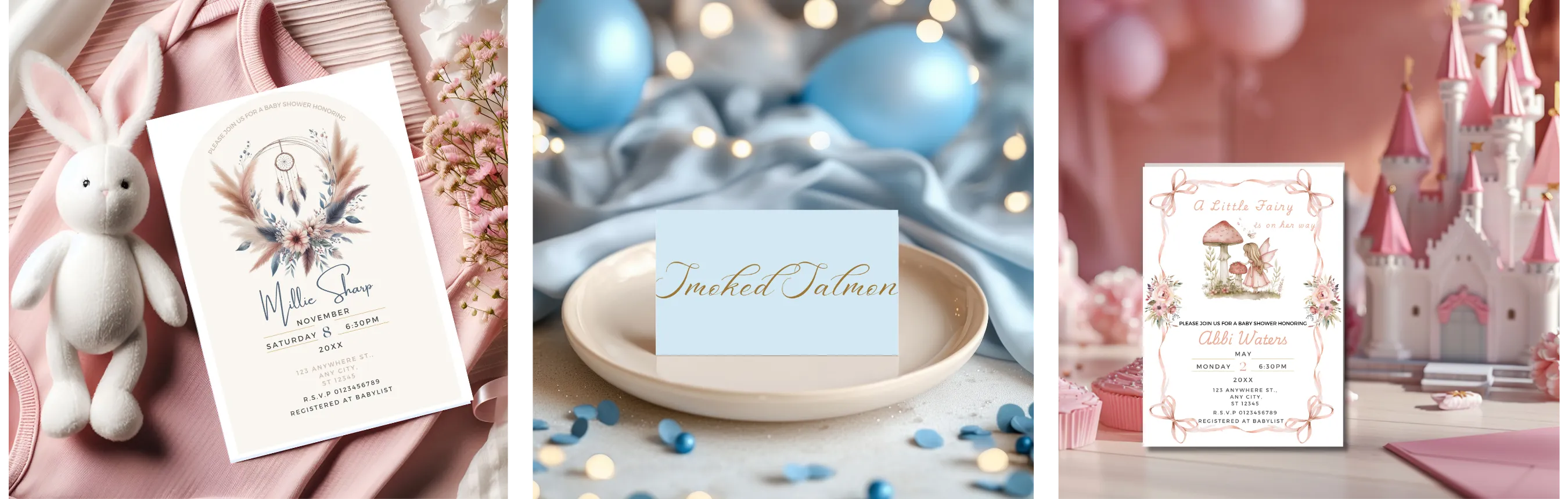 Shop Matching baby shower Invitation Templates