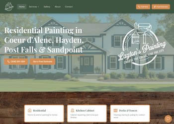 Website for residential painter in Idaho