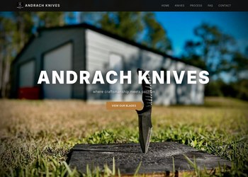 Website for custom knife maker