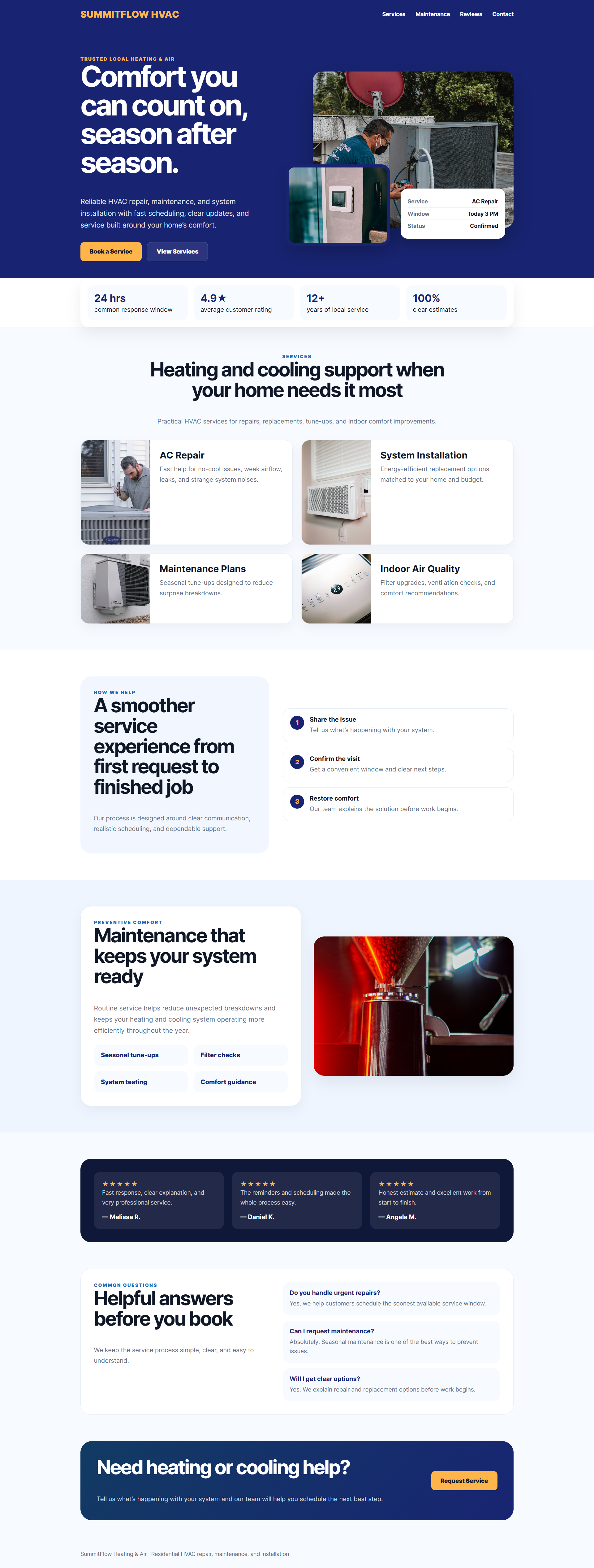 HVAC website preview