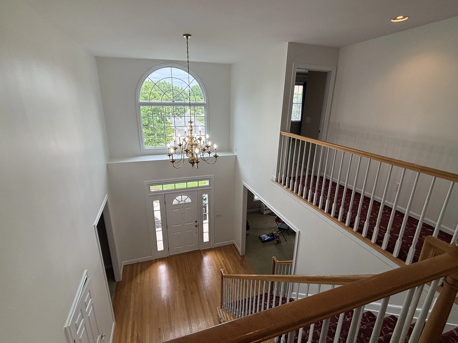 Interior space with freshly painted walls and crisp trim detail
