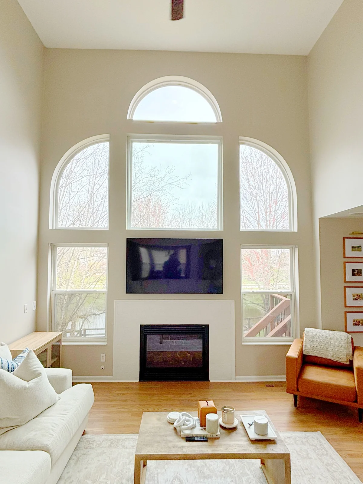 Painted interior wall with crisp trim and refined finish