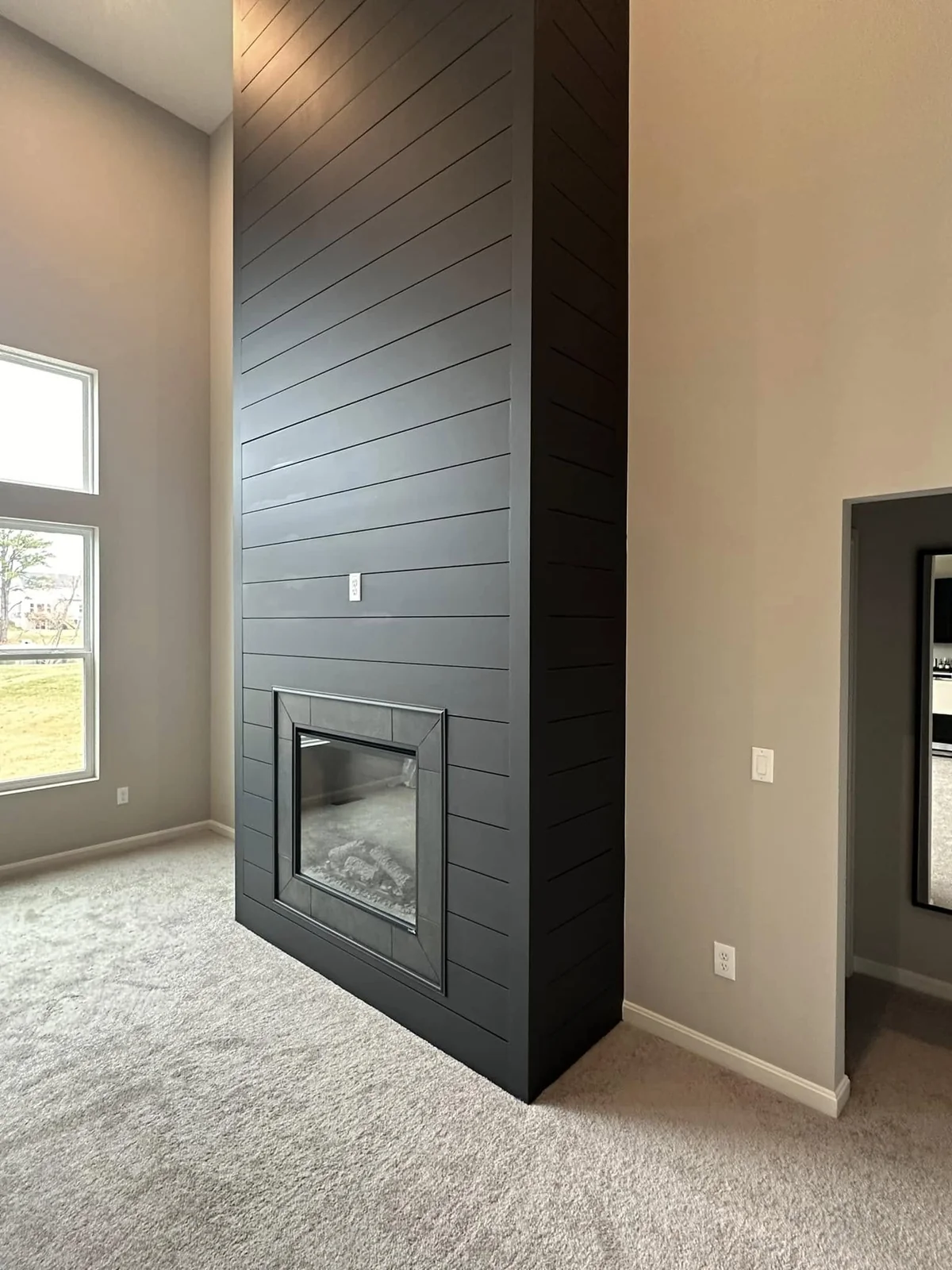 Freshly painted interior with crisp trim and updated walls