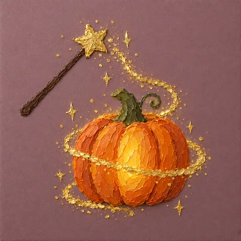 Model de inspirație de Halloween: Bagheta și dovleacul