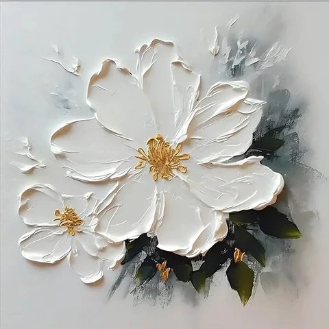 Model pentru atelierul de Descoperire pentru copii: Floare albă