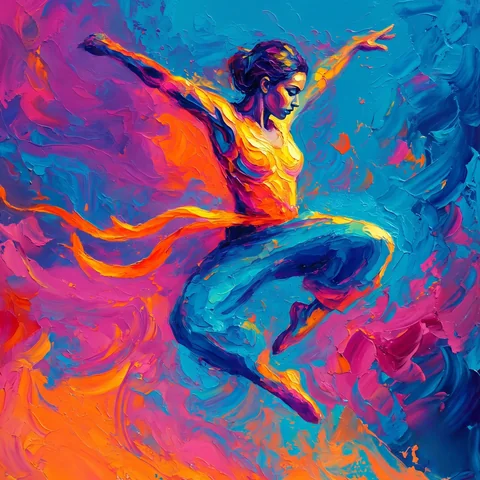 Temă de tablou pentru evenimente: Dansatoarea colorată
