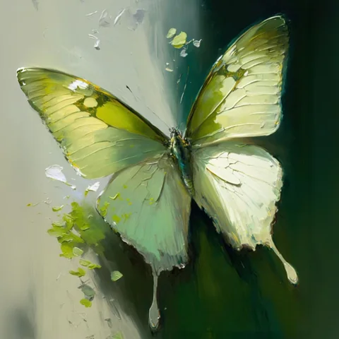 Model pentru atelierul de Descoperire pentru copii: Fluturele verde