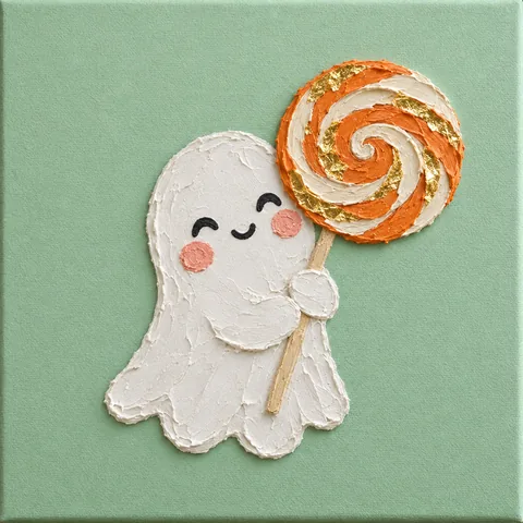 Model de inspirație de Halloween: Fantoma cu acadea