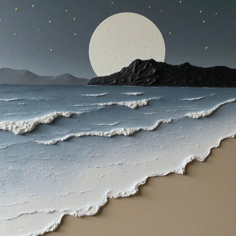 Model pentru atelierul de Descoperire pentru copii: Lună peste mare