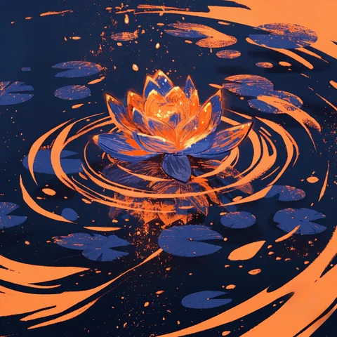 Temă de tablou pentru evenimente: Lotus pe apă