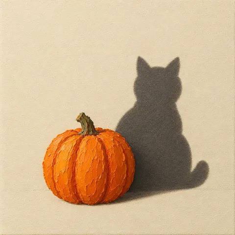 Model de inspirație de Halloween: Umbra dovleacului e o pisică