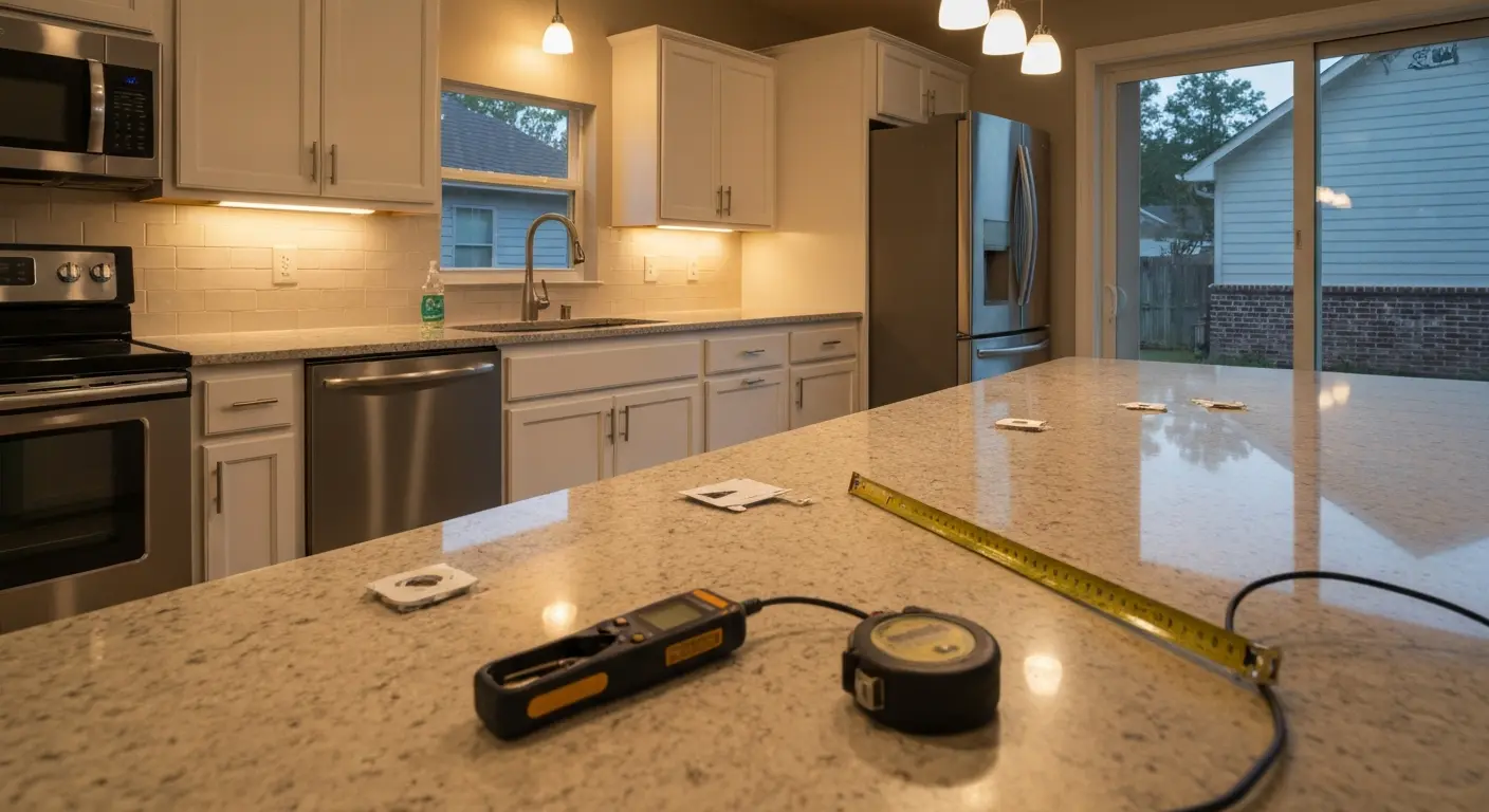 Kitchen lighting installation