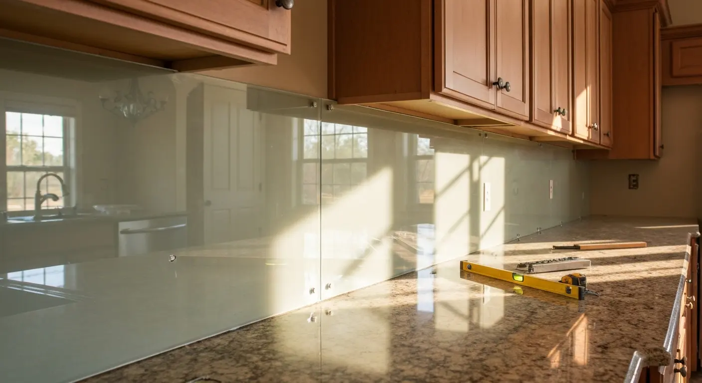 Glass backsplash option