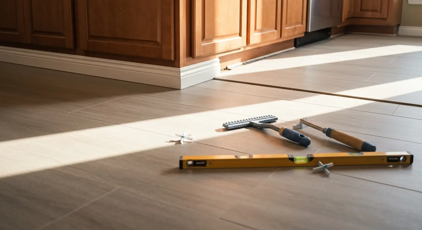 Kitchen flooring installation