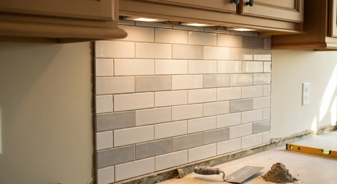 Backsplash installation
