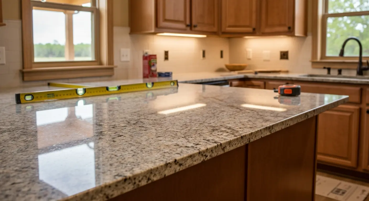 Kitchen countertop installation