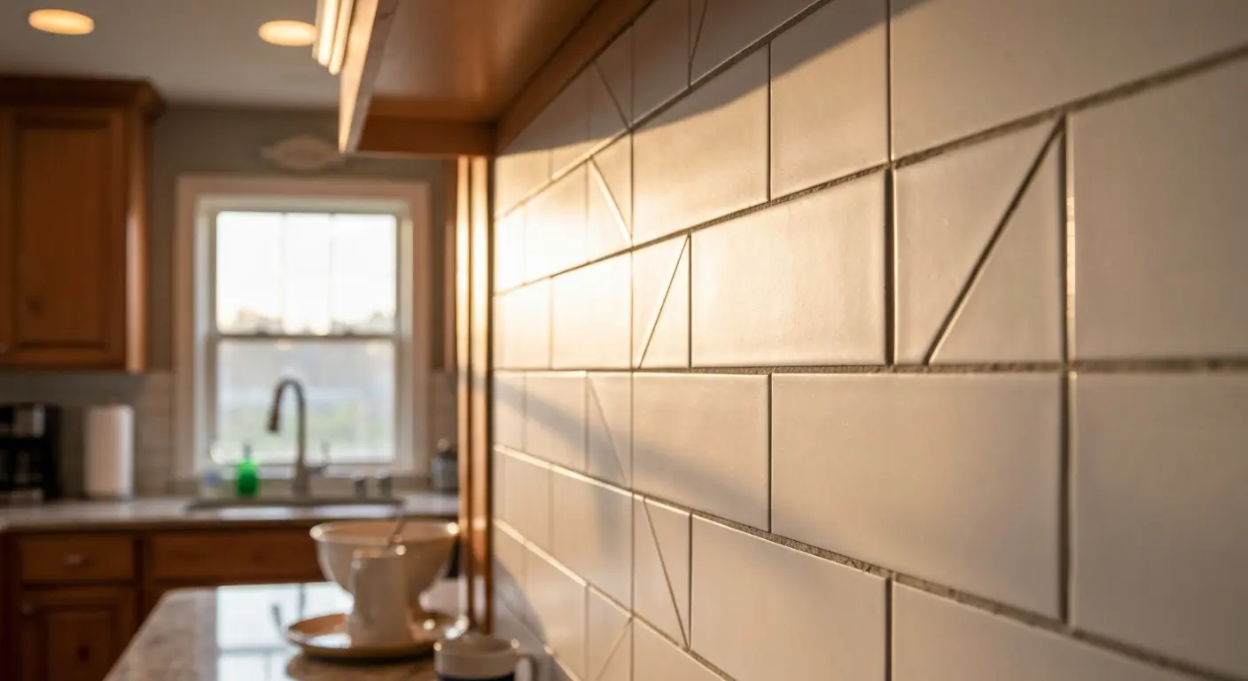 Tile backsplash installation